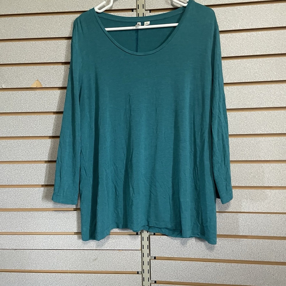 Cato XL 3/4 Sleeve Deep Teal Shirt Blouse Business Causal Dressy